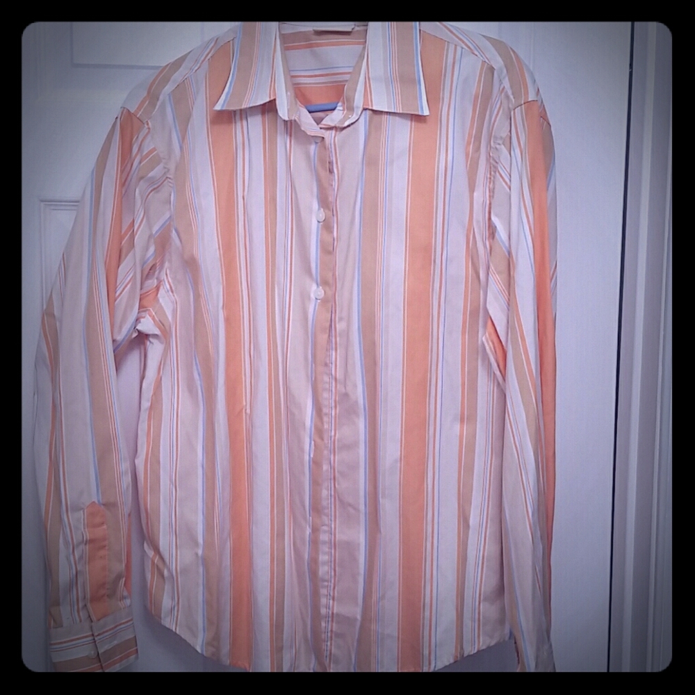 Peach striped blouse